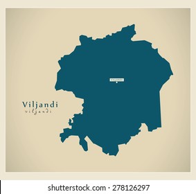 Modern Map - Viljandi EE