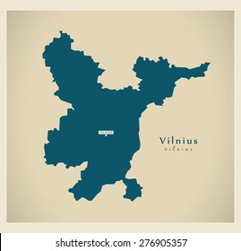 Modern Map - Vilnius LT