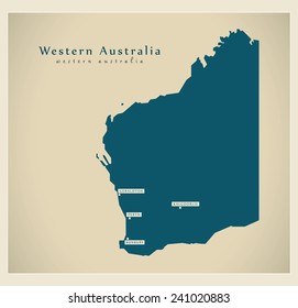 Modern Map - Western Australia AU