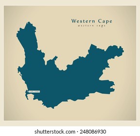 Modern Map - Western Cape ZA