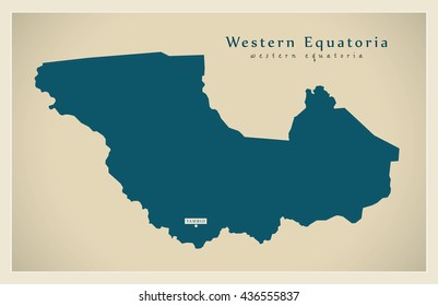 Modern Map - Western Equatoria 