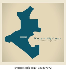 Modern Map - Western Highlands PG