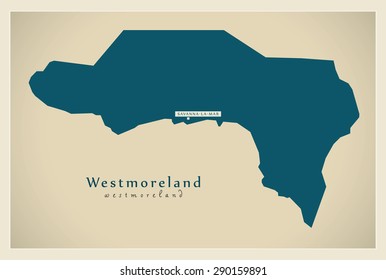 Modern Map - Westmoreland JM