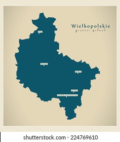 Modern Map - Wielkopolskie PL