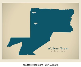 Modern Map - Woleu-Ntem GA