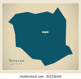 Modern Map - Yerevan AM