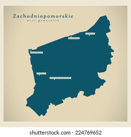 Modern Map - Zachodniopomorskie PL