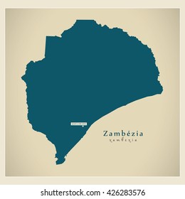 Modern Map - Zambezia MZ
