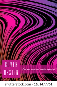 Modern Marble Cover Design for your Business with Abstract Lines. Futuristic Poster, Flyer, Layout with Liquid Pattern for Branding, Identity, Annual Report. Vector minimalistic brochure. Luxury.