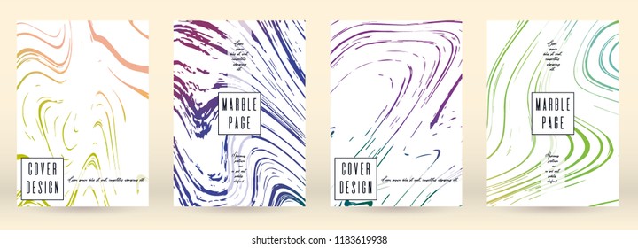 Modern Marble Cover Design for your Business with Abstract Lines. Futuristic Poster, Flyer, Layout with Liquid Pattern for Branding, Identity, Annual Report. Vector minimalistic brochure. Luxury.