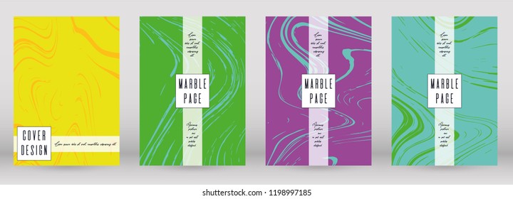 Modern Marble Cover Design for your Business with Abstract Lines. Futuristic Poster, Flyer, Layout with Liquid Pattern for Branding, Identity, Annual Report. Vector minimalistic brochure. Luxury.