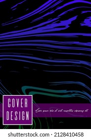 Modern Marble Cover Design for your Business with Abstract Lines. Futuristic Poster, Flyer, Layout with Liquid Pattern for Branding, Identity, Annual Report. Vector minimalistic brochure. Luxury.