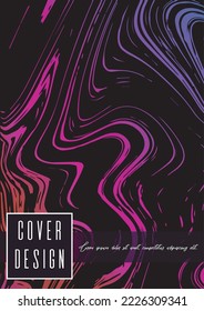 Modern Marble Cover Design for your Business with Abstract Lines. Futuristic Poster, Flyer, Layout with Liquid Pattern for Branding, Identity, Annual Report. Vector minimalistic brochure. Luxury.