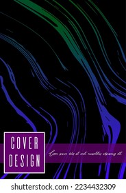 Modern Marble Cover Design for your Business with Abstract Lines. Futuristic Poster, Flyer, Layout with Liquid Pattern for Branding, Identity, Annual Report. Vector minimalistic brochure. Luxury.