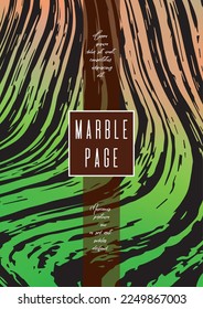 Modern Marble Cover Design for your Business with Abstract Lines. Futuristic Poster, Flyer, Layout with Liquid Pattern for Branding, Identity, Annual Report. Vector minimalistic brochure. Luxury.