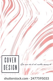 Modern Marble Cover Design for your Business with Abstract Lines. Futuristic Poster, Flyer, Layout with Liquid Pattern for Branding, Identity, Annual Report. Vector minimalistic brochure. Luxury.