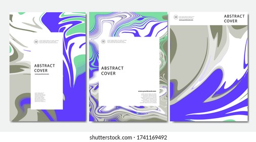 Modern , marble effect, contemporary design, vector cover set