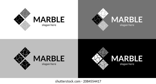 Modern Marble Logo. Vector Illustration.