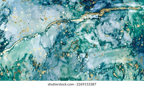 Modernes Marmor-Hintergrund-Design mit mineralischer Naturstruktur und Goldspat.