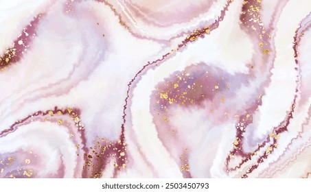 Moderno diseño de fondo de piedra de mármol con textura de cristal de geoda y lentejuelas doradas.
