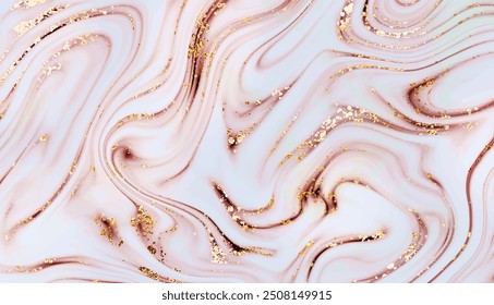 Modern marble stone background design with natural crystal texture and gold sequins.