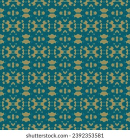  Modern marine blue fabric design textile swatch ladies dress all over print. Square shapes texture retro style geometric ornament.