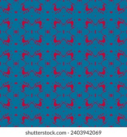  Modern marine blue fabric design textile swatch ladies dress all over print. Atomic stylized backdrop.