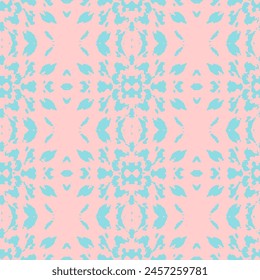  Modern marine blue fabric design textile swatch ladies dress all over print. Square shapes texture retro style geometric ornament.