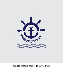 modern marine logo, nautical, sail