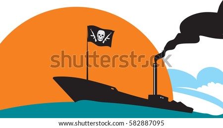 Modern Maritime Pirates. vector illustration