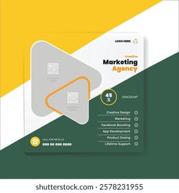 Modern Marketing Agency Social Media Post Design Template