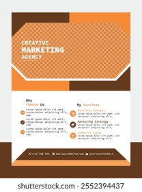 Modern marketing flyer design vector file