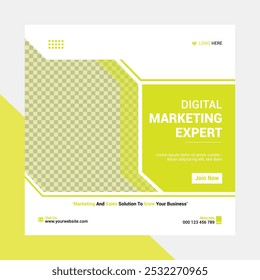 Modern marketing post banner vector design