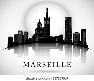 Modern Marseille City Skyline Design