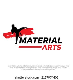 Martial Arts, Vektorlogo Design. Modern martial Arts Logo Design Template. Kampf gegen das Logo der Vektorgrafik. 