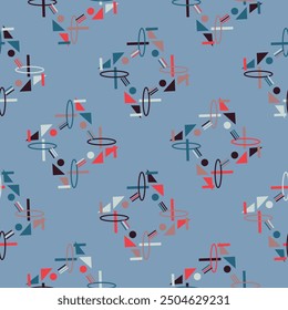 Fondo continuo abstracto masculino moderno del patrón geométrico común del motivo. Pequeño elemento lineal moderno lux diseño de tela textil swatch.