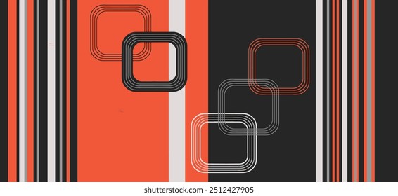 Fondo continuo abstracto de los cuadrados del giro del motivo geométrico común masculino moderno. Pequeño elemento lineal moderno Lux diseño de la tela Textil Swatch vestido de las señoras, camisa de hombre en todo el bloque de impresión