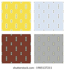 Modern masculine geometric motif pattern, ultimate grey fabric design manly background. Illuminating yellow small diamond shape print block for apparel textile, ladies dress, man shirt, wrap.