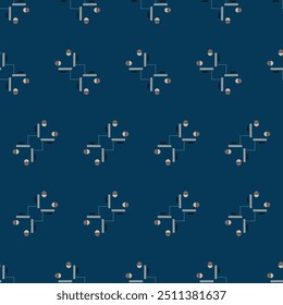 Modern masculine pattern abstract shapes common geometric motif seamless background. Fabric design textile swatch, man shirt all over print block. 