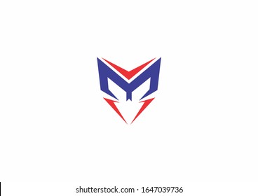 Modern mask concept logo design template
