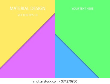 Modern material design background, abstract colorful background, vector illustration