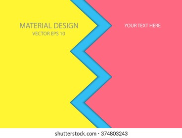 Modern material design background, abstract colorful background, vector illustration