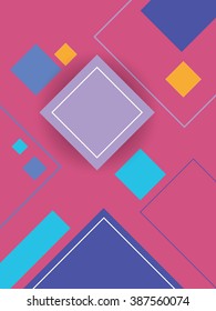 Modern material design background with geometric shapes and bright colors. Eps10 vector illustration.