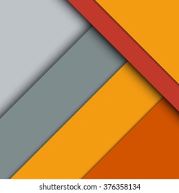 Modern material design background of paper sheets with shadows