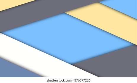 Modern material design background of paper sheets with shadows