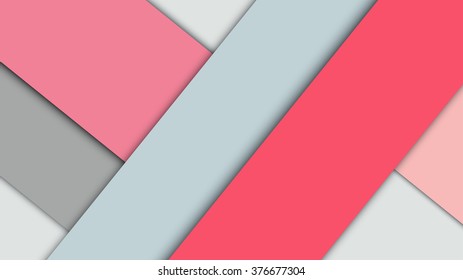 Modern material design background of paper sheets with shadows