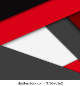 Modern material design background of paper sheets with shadows