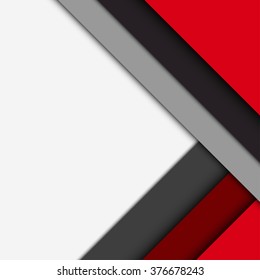 Modern material design background of paper sheets with shadows