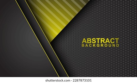 
Modern material design with hexagonal pattern, layered paper sheet, corporate template for your business, vector abstract widescreen background