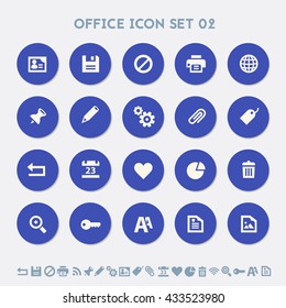 Modern material design icons office 2 collection